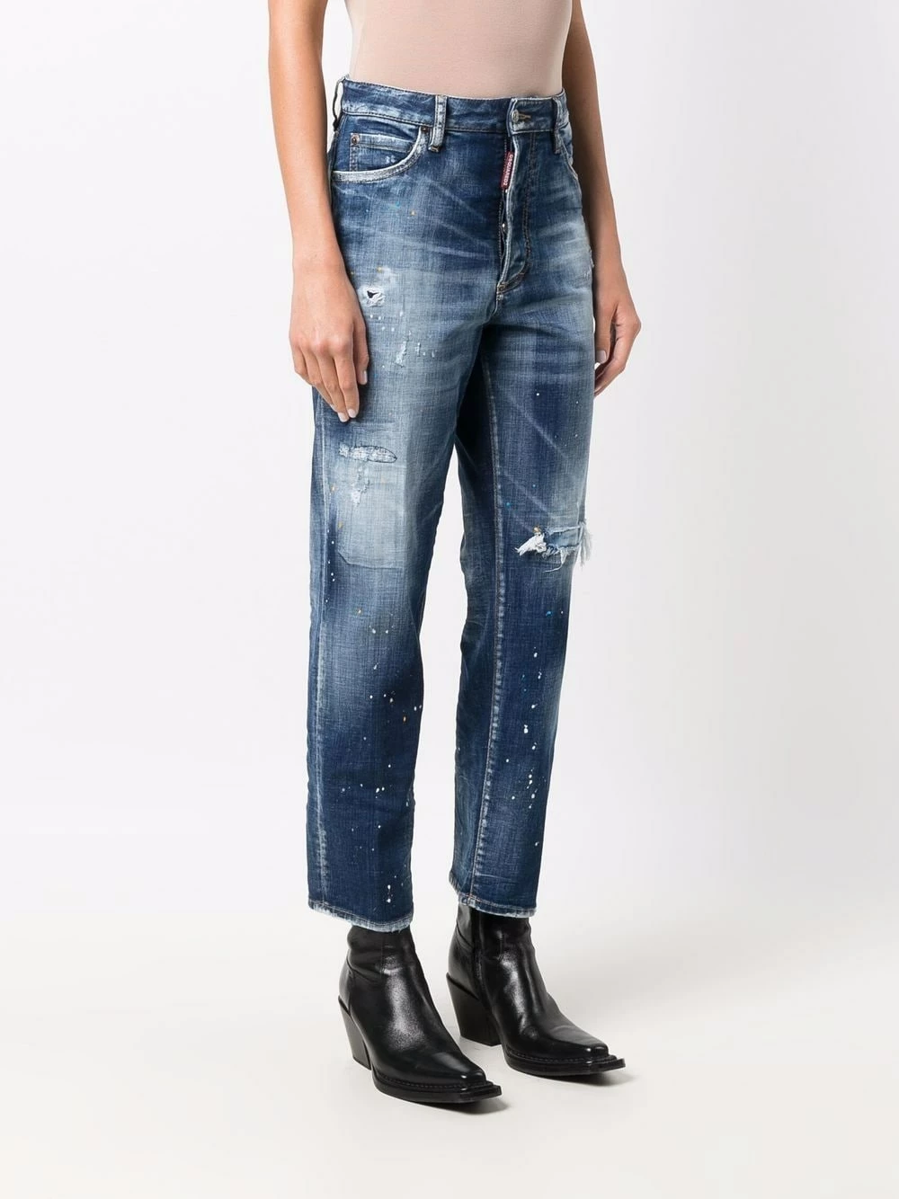 Dsquared2 Prix Exclusifs Jean ample à effet usé jeans boyfriend femme 5 Dsquared2 jean ample à effet usé