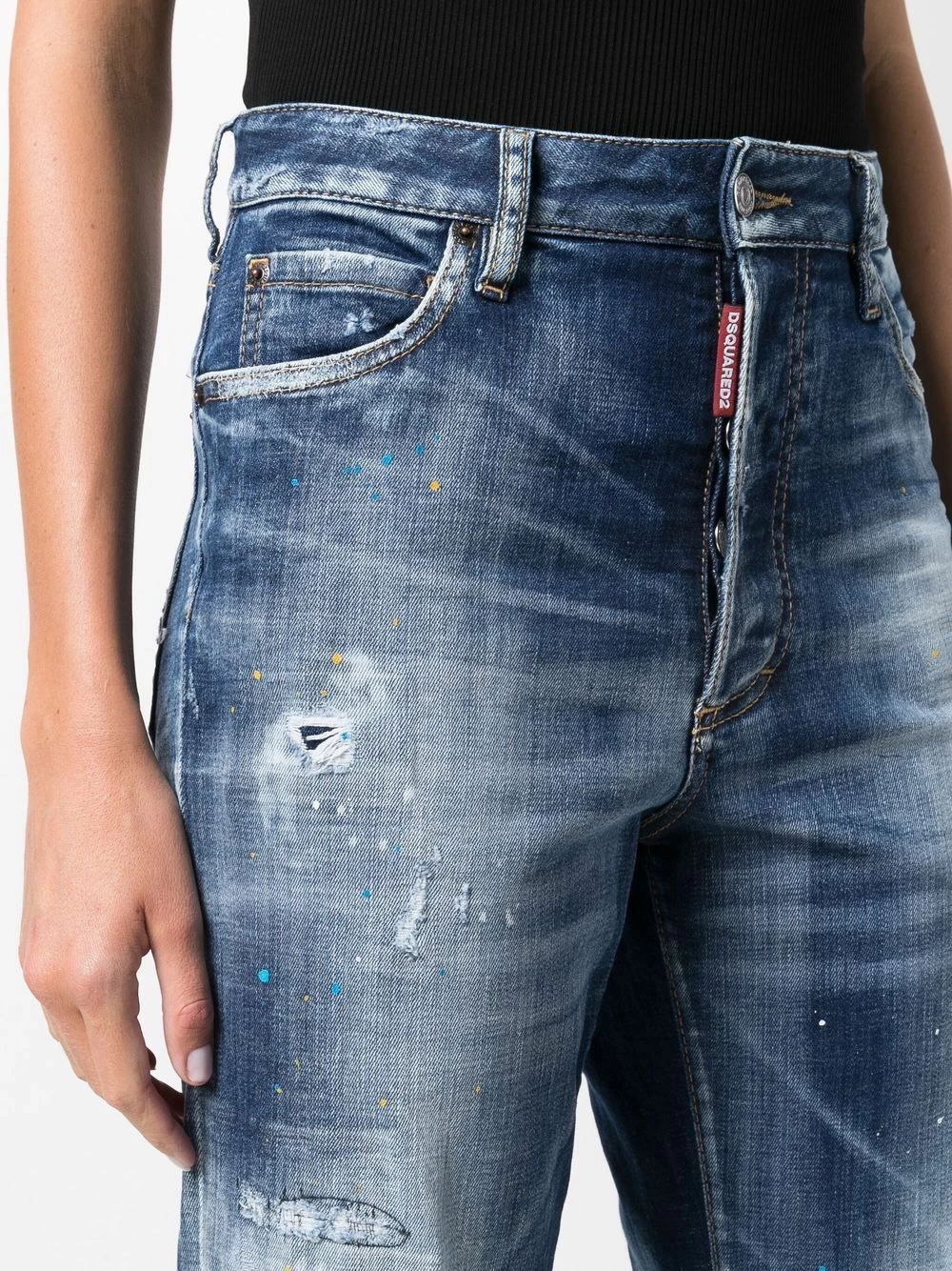 Dsquared2 Prix Exclusifs Jean ample à effet usé jeans boyfriend femme 7 Dsquared2 jean ample à effet usé