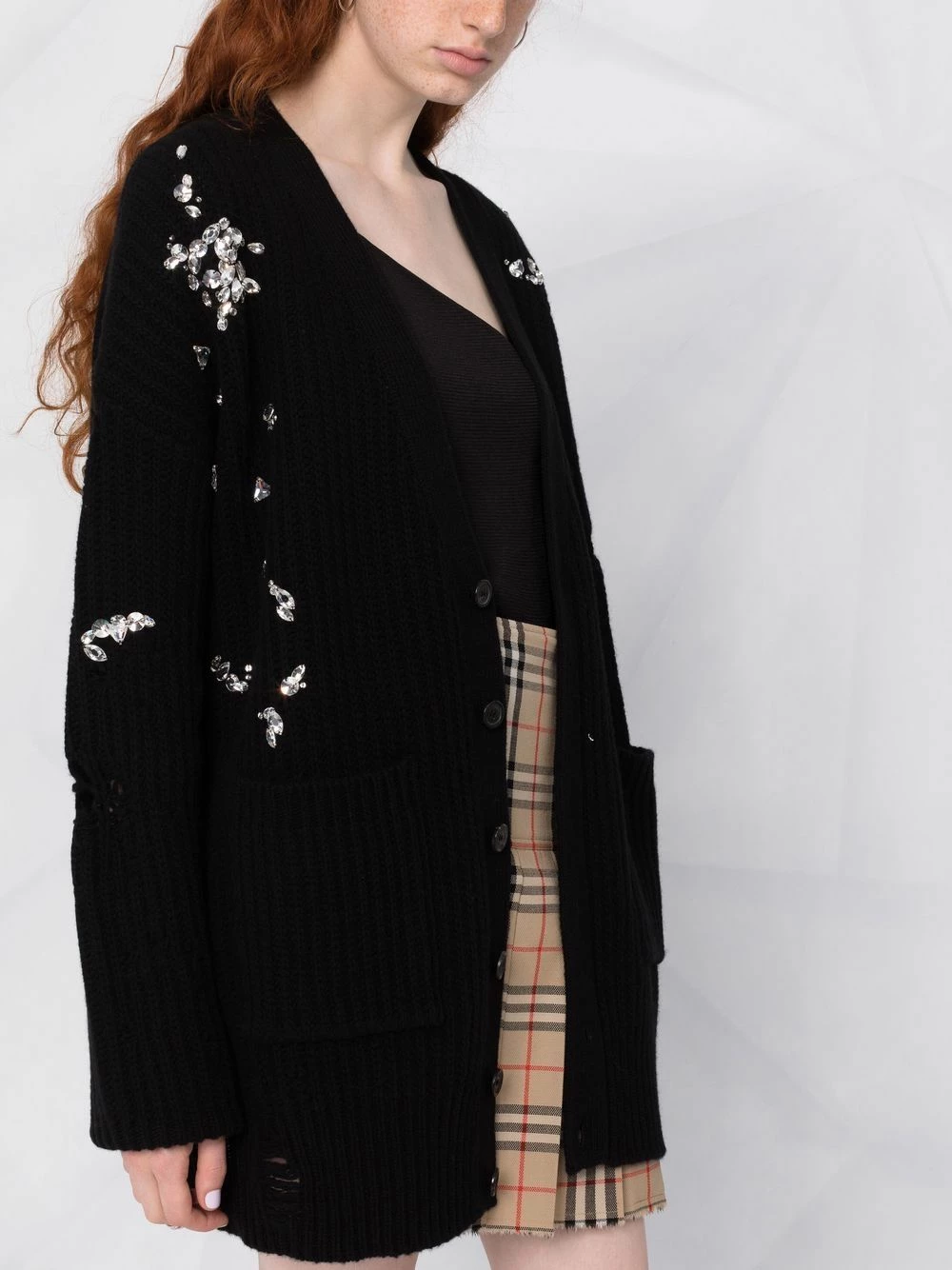 Dsquared2 Prix Raisonnable Cardigan à ornements en cristal cardigans femme 7 Dsquared2 cardigan à ornements en cristal