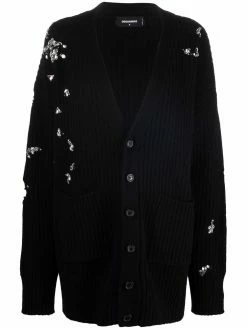 Dsquared2 cardigan à ornements en cristal