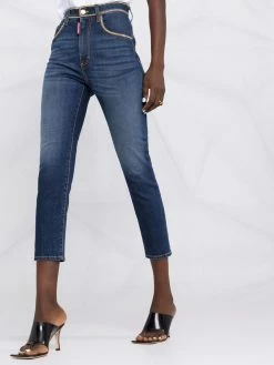 Dsquared2 jean court à taille haute