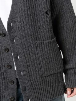 Dsquared2 cardigan nervuré à effet usé