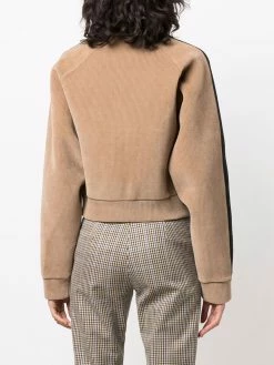 Dsquared2 veste crop en velours côtelé à logo imprimé