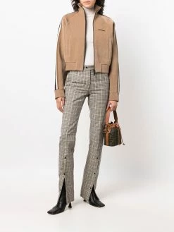 Dsquared2 veste crop en velours côtelé à logo imprimé