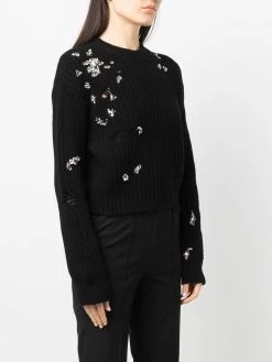 Dsquared2 pull crop à ornements en cristal