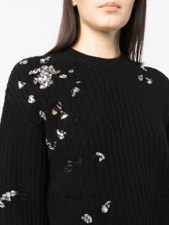 Dsquared2 pull crop à ornements en cristal