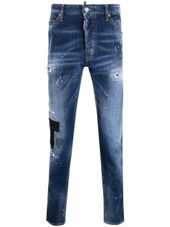 Dsquared2 jean slim à effet usé