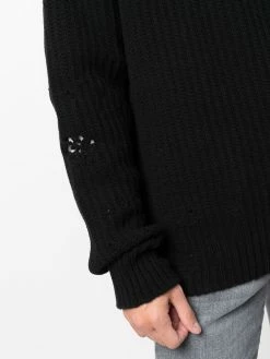 Dsquared2 pull nervuré à effet usé