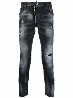 Dsquared2 jean slim à taille mi-haute