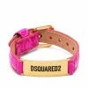 Dsquared2 bracelet en cuir à logo gravé