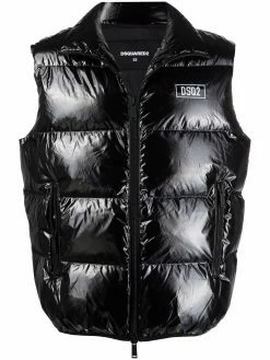 Dsquared2 gilet matelassé à patch logo