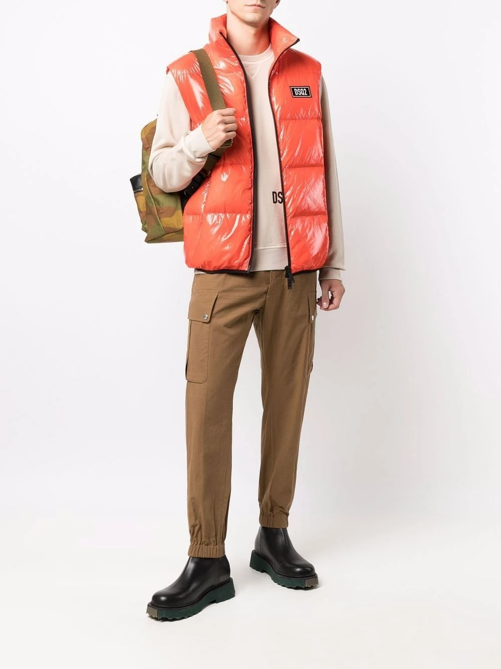 Dsquared2 Pas Cher Gilet matelassé à patch logo gilets & vestons homme 4 Dsquared2 gilet matelassé à patch logo