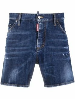 Dsquared2 short en jean à patch logo