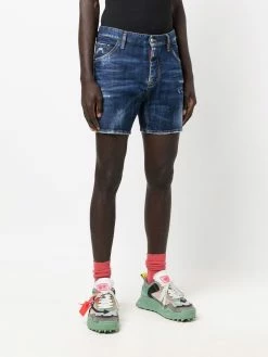 Dsquared2 short en jean à patch logo