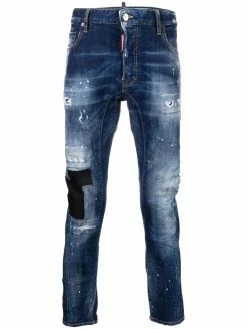 Dsquared2 jean skinny à effet usé