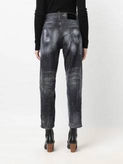 Dsquared2 jean court à effet usé
