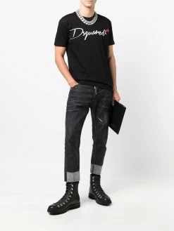 Dsquared2 jean slim à effet usé