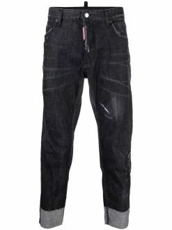 Dsquared2 jean slim à effet usé