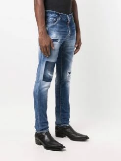 Dsquared2 jean slim à effet usé