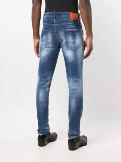 Dsquared2 jean slim à effet usé