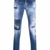 Dsquared2 jean slim à effet usé