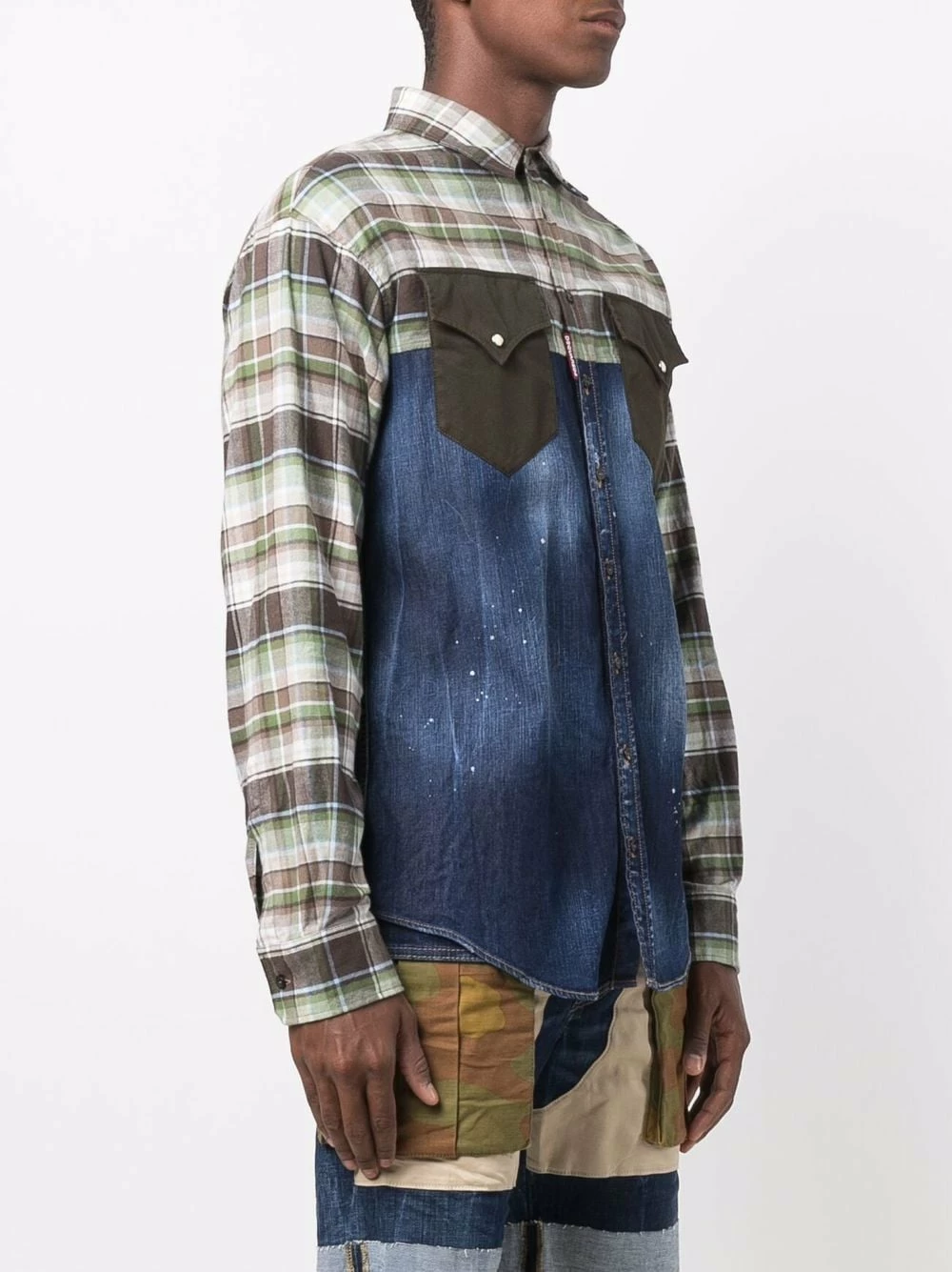 Dsquared2 Prix Aimable Chemise en jean à carreaux chemises homme 5 Dsquared2 chemise en jean à carreaux