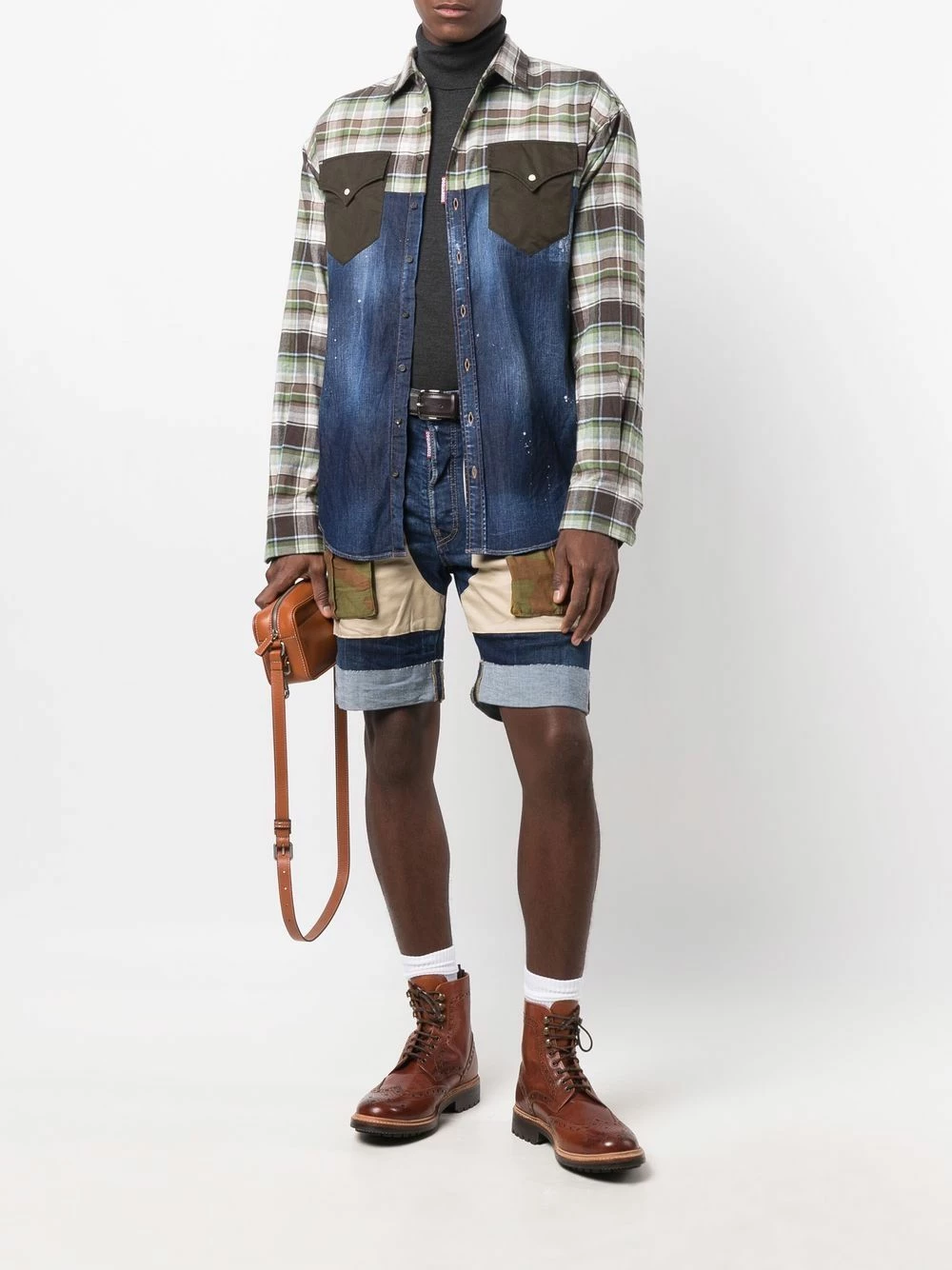 Dsquared2 Prix Aimable Chemise en jean à carreaux chemises homme 4 Dsquared2 chemise en jean à carreaux