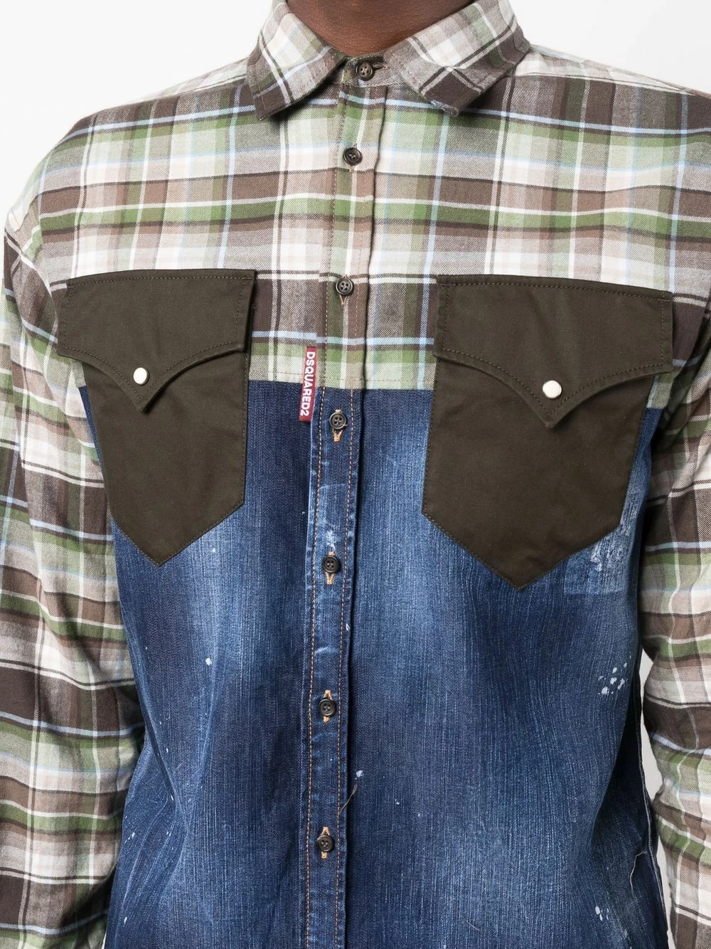 Dsquared2 Prix Aimable Chemise en jean à carreaux chemises homme 7 Dsquared2 chemise en jean à carreaux