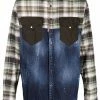 Dsquared2 chemise en jean à carreaux
