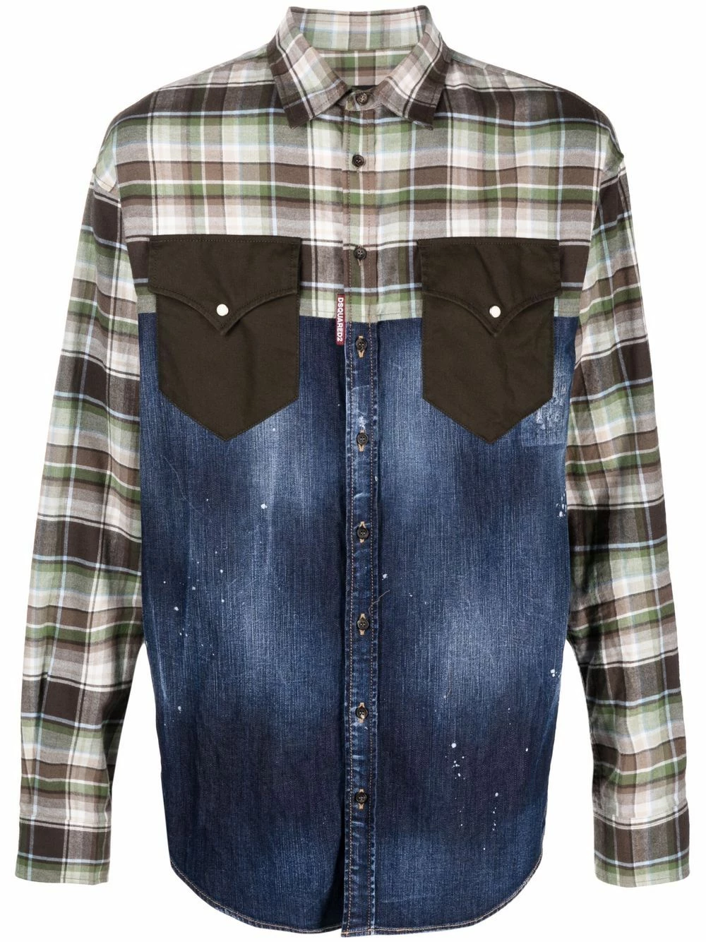 Dsquared2 Prix Aimable Chemise en jean à carreaux chemises homme 3 Dsquared2 chemise en jean à carreaux