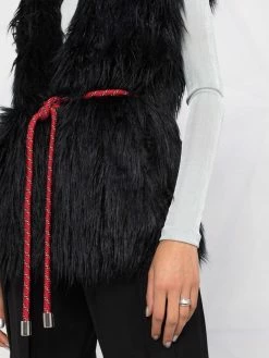 Dsquared2 gilet ceinturé en fourrure artificielle