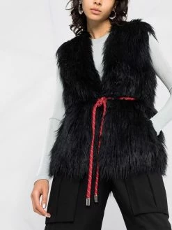 Dsquared2 gilet ceinturé en fourrure artificielle