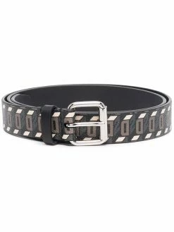 Dsquared2 ceinture en cuir à motif géométrique