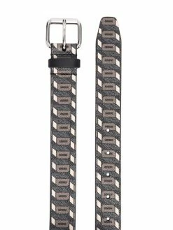 Dsquared2 ceinture en cuir à motif géométrique