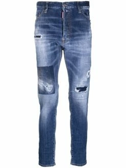 Dsquared2 jean slim à effet usé