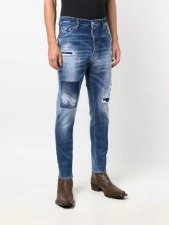 Dsquared2 jean slim à effet usé