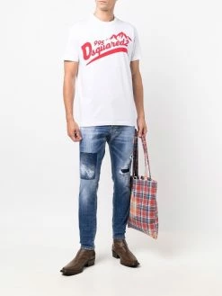 Dsquared2 jean slim à effet usé