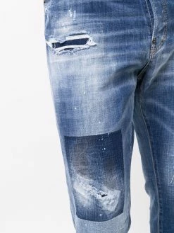 Dsquared2 jean slim à effet usé