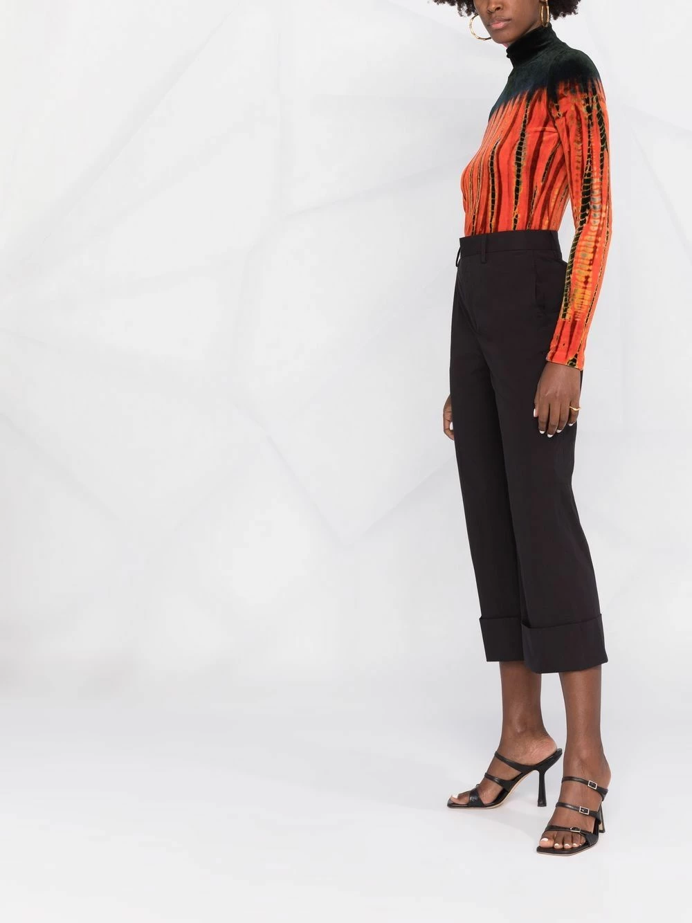 Prix Favorable Dsquared2 Pantalon court à ourlet retroussé pantalons raccourcis femme 8 Dsquared2 pantalon court à ourlet retroussé