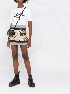 Dsquared2 minijupe à empiècements léopard