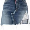 Qualité Garantie Dsquared2 Minijupe en jean à effet usé jupes ajustées femme 2 Dsquared2 minijupe en jean à effet usé