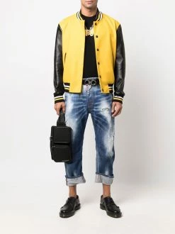 Dsquared2 jean crop à effet usé