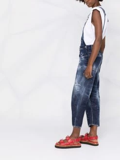 Dsquared2 salopette crop à effet taches de peinture