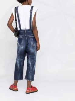 Dsquared2 salopette crop à effet taches de peinture