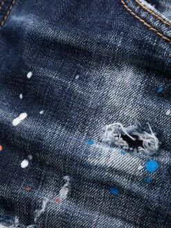 Dsquared2 salopette crop à effet taches de peinture