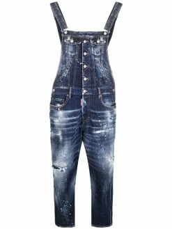 Dsquared2 salopette crop à effet taches de peinture