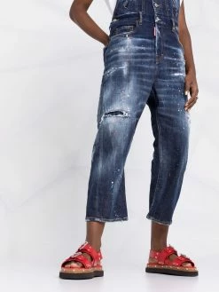 Dsquared2 salopette crop à effet taches de peinture