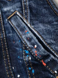 Dsquared2 salopette crop à effet taches de peinture