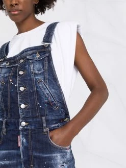 Dsquared2 salopette crop à effet taches de peinture