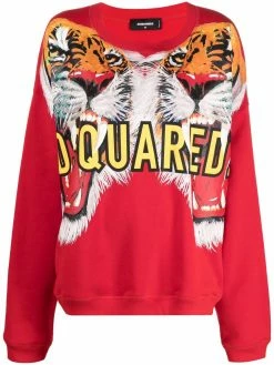 Dsquared2 sweat à imprimé tigre